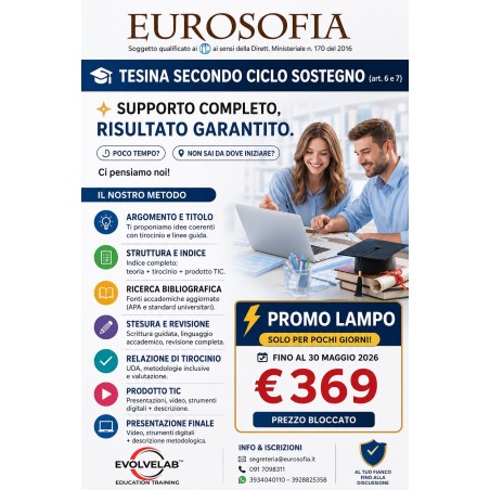SUPPORTO TESINA SECONDO CICLO INDIRE SOSTEGNO (Art. 6 e 7)