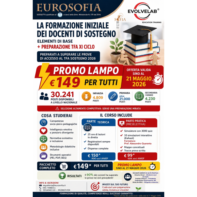 Corso di preparazione al TFA SOSTEGNO XI CICLO 2026