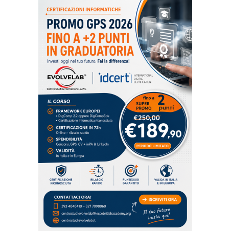 Certificazione digitale IDCERT DigCompEdu