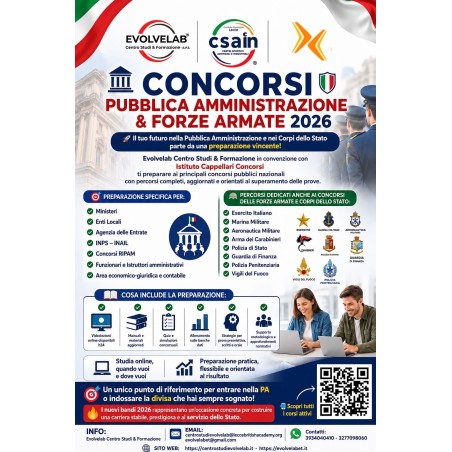 🚀🇮🇹 CONCORSI PUBBLICA AMMINISTRAZIONE & FORZE ARMATE 2026 🇮🇹🚀