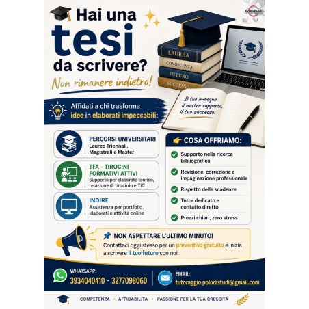 🎓✨ Hai una tesi da scrivere? Non rimanere indietro!