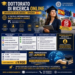 🚀🎓 DOTTORATO DI RICERCA ONLINE – UNIVERSITÀ DI ALMERIA (SPAGNA) 🇪🇸
