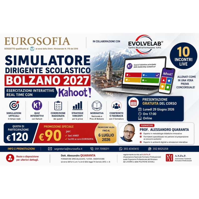 🚀🎯 SIMULATORE DIRIGENTE SCOLASTICO BOLZANO 2027 🎯🚀