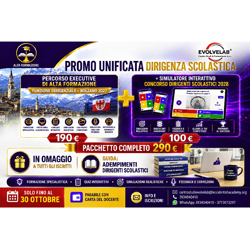 🚨 **PROMO SPECIALE COMBO DIRIGENZA SCOLASTICA**