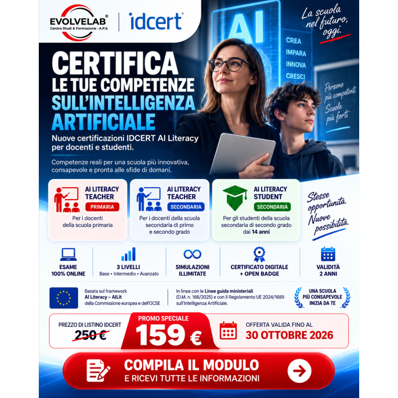 NOVITÀ IDCERT – ARRIVANO LE CERTIFICAZIONI AI LITERACY