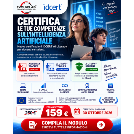 NOVITÀ IDCERT – ARRIVANO LE CERTIFICAZIONI AI LITERACY