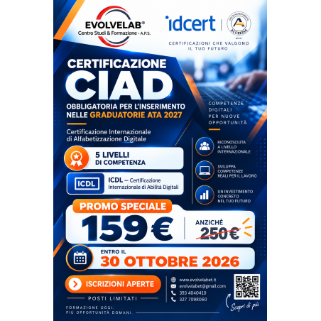 Alfabetizzazione Digitale CIAD - DIGICOMP 2.2 IDCERT  ACCREDIA