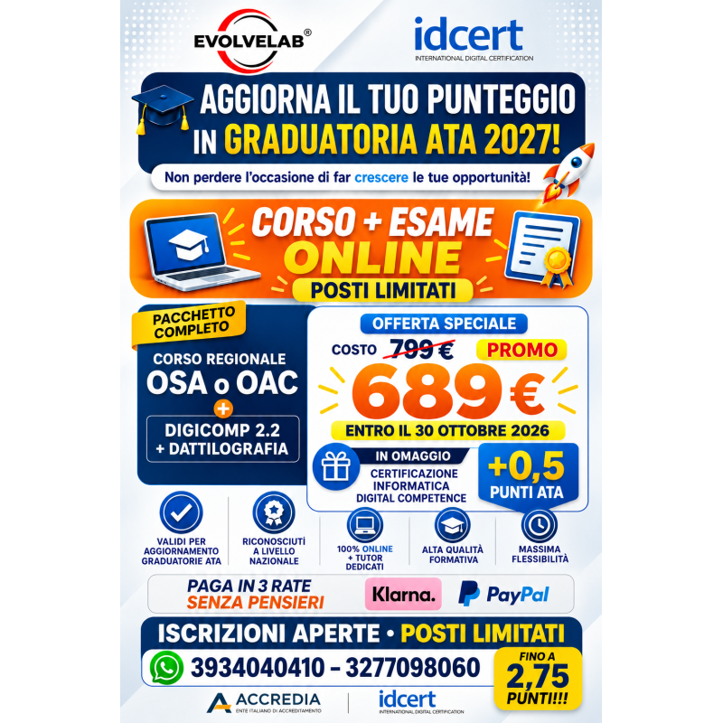 🚀 AGGIORNA IL TUO PUNTEGGIO NELLA GRADUATORIA ATA 2027!
