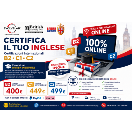 Corso & Certificazione in lingua INGLESE livello C2